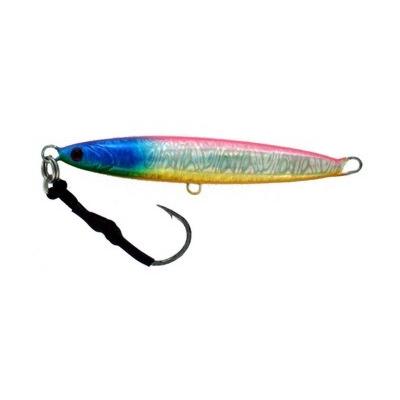 Vertical Jig Arm Pink/Blue/Flash 4.4 ounce - Almost Alive Lures - Click Image to Close
