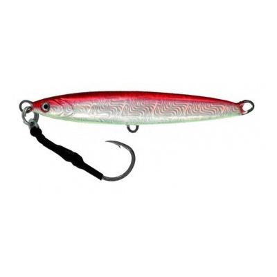 Vertical Jig Arm Red/Flash 5.3 ounce - Almost Alive Lures - Click Image to Close