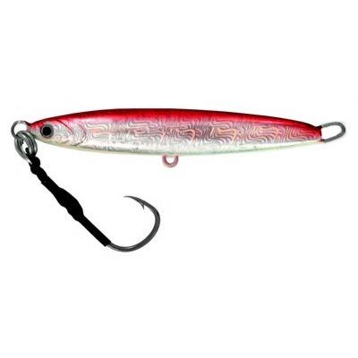 Vertical Jig Arm Red/Flash 7 ounce - Almost Alive Lures - Click Image to Close
