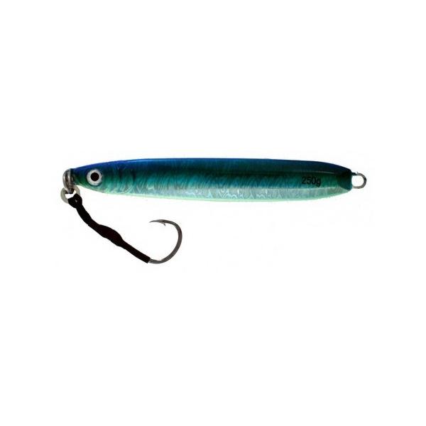 Vertical Jig Etamin Green/Flash 8.8 ounce - Almost Alive Lures - Click Image to Close