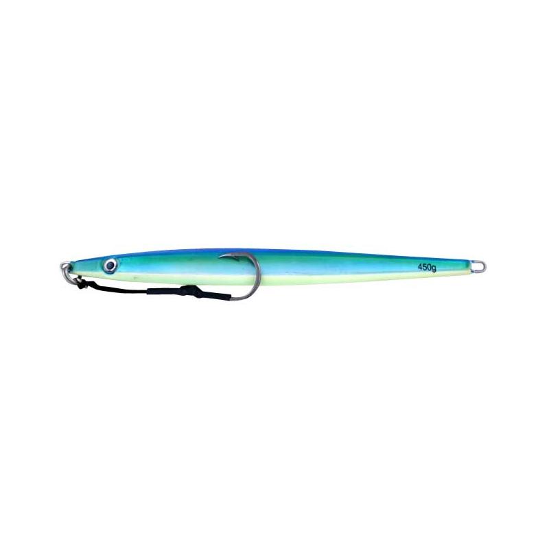 Vertical Jig Rigel Blue-Green/Glow 15.75 ounce - Almost Alive Lu - Click Image to Close