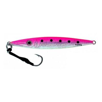 Vertical Jig Garnet Star Pink/Flash/Glow 3.5 ounce - Almost Aliv - Click Image to Close