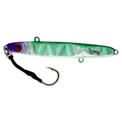 Vertical Jig Zosma Green/Purple/Glow 5 ounce - Almost Alive Lure