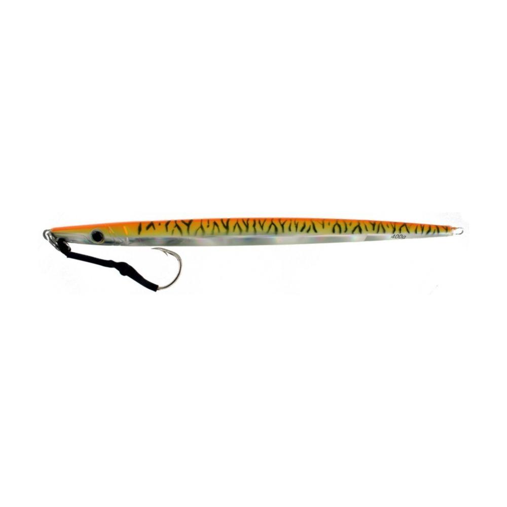 Vertical Jig Cheleb Orange/Black Striped 14 ounce - Almost Alive - Click Image to Close