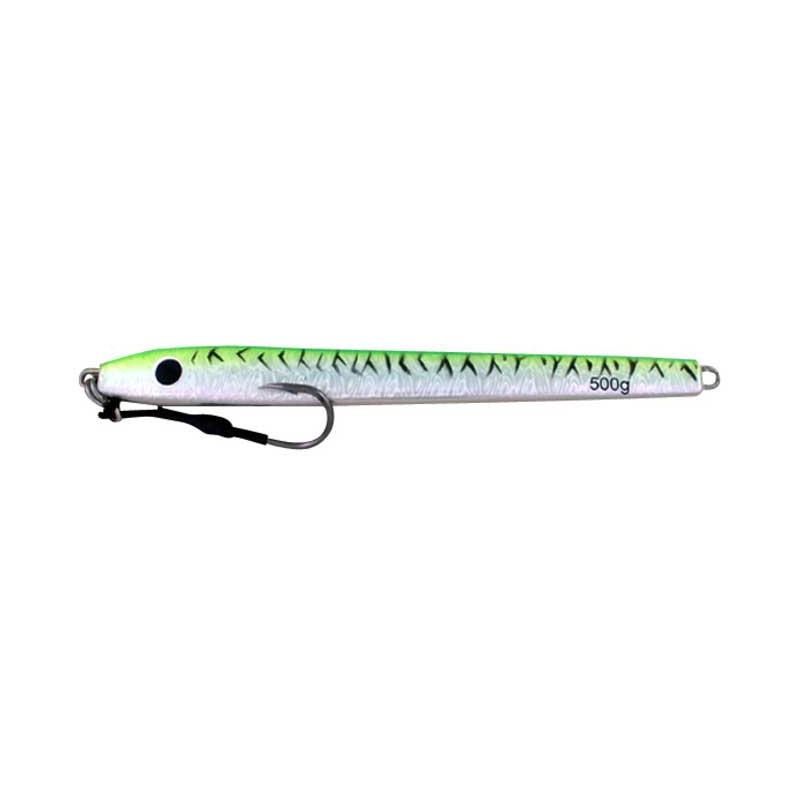 Vertical Jig Media Green/Striped 17.5 ounce - Almost Alive Lures - Click Image to Close