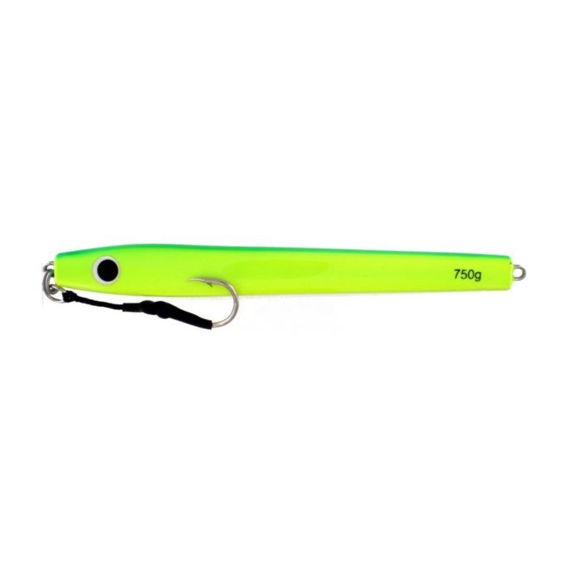 Vertical Jig Media Chartreuse 26 ounce - Almost Alive Lures - Click Image to Close