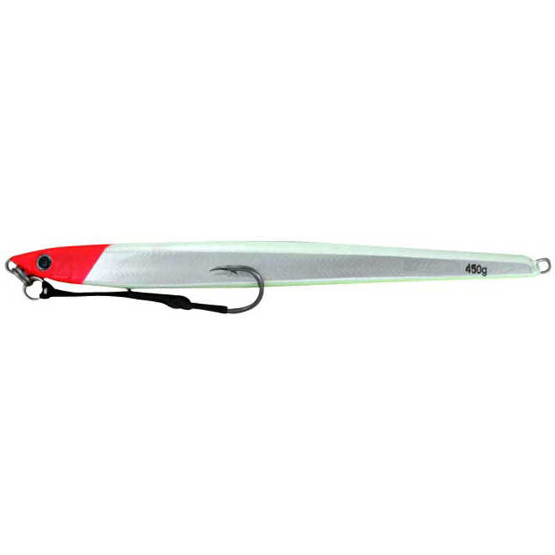 Vertical Jig Rana Red/Silver Flash 15.75 ounce - Almost Alive Lu - Click Image to Close