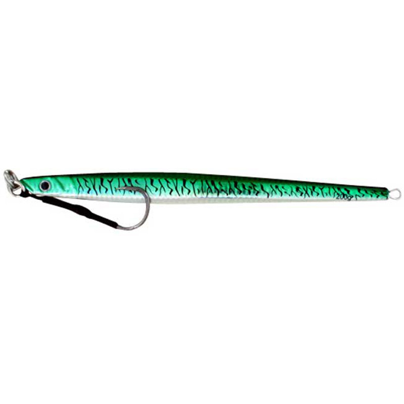 Vertical Jig Rana II Green/Striped Flash 7 ounce - Almost Alive - Click Image to Close