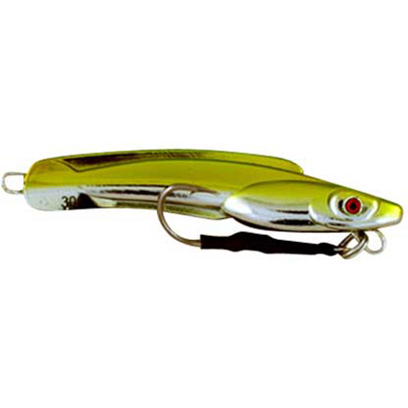 Vertical Jig Grumium Green/Flash 10.5 ounce - Almost Alive Lures - Click Image to Close