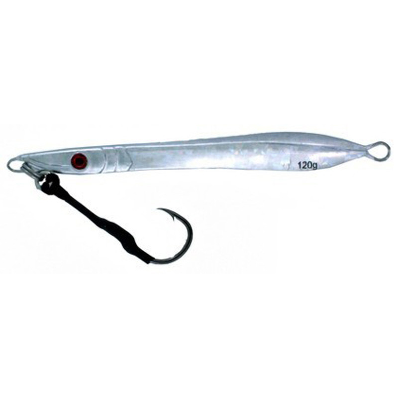 Vertical Jig Mizar Silver/Flash 4 ounce - Almost Alive Lures - Click Image to Close