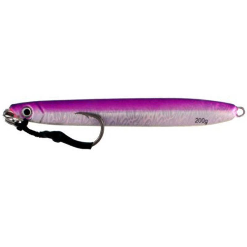 Vertical Jig Sasin Purple/Flash 7 ounce - Almost Alive Lures - Click Image to Close