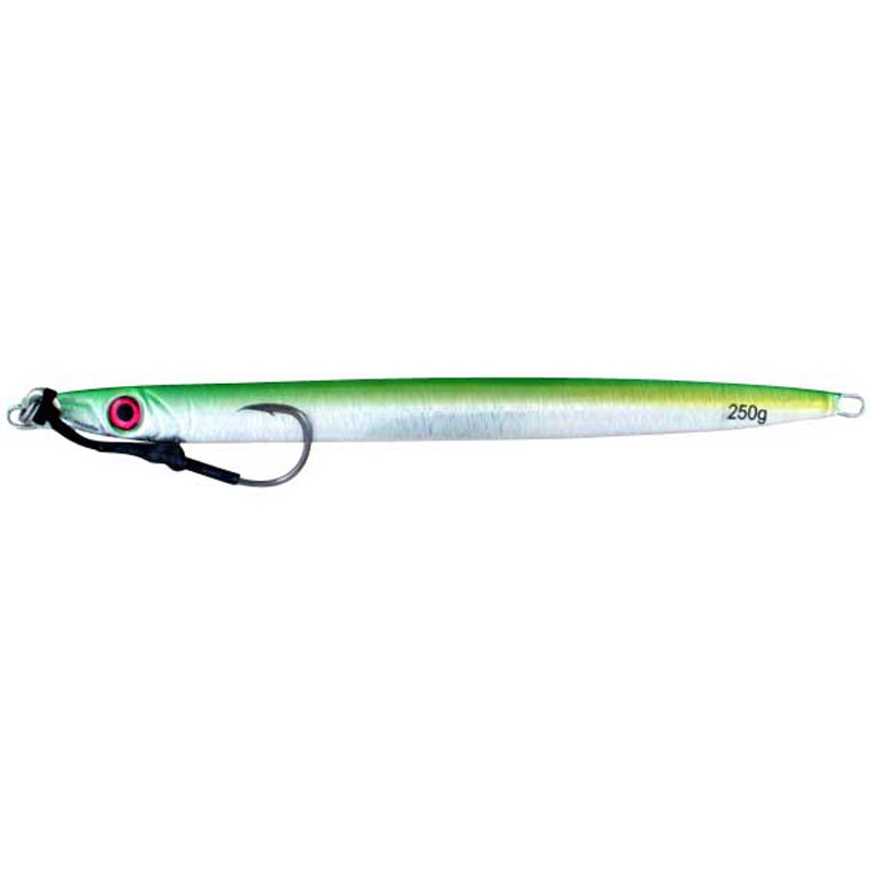 Vertical Jig Kajam Green/Silver Flash 8.75 ounce - Almost Alive - Click Image to Close
