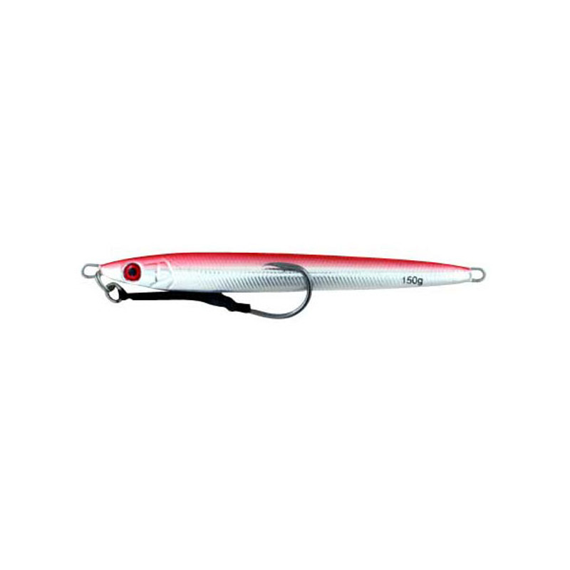 Vertical Jig Tyl Red/Silver Flash 5.25 ounce - Almost Alive Lure - Click Image to Close