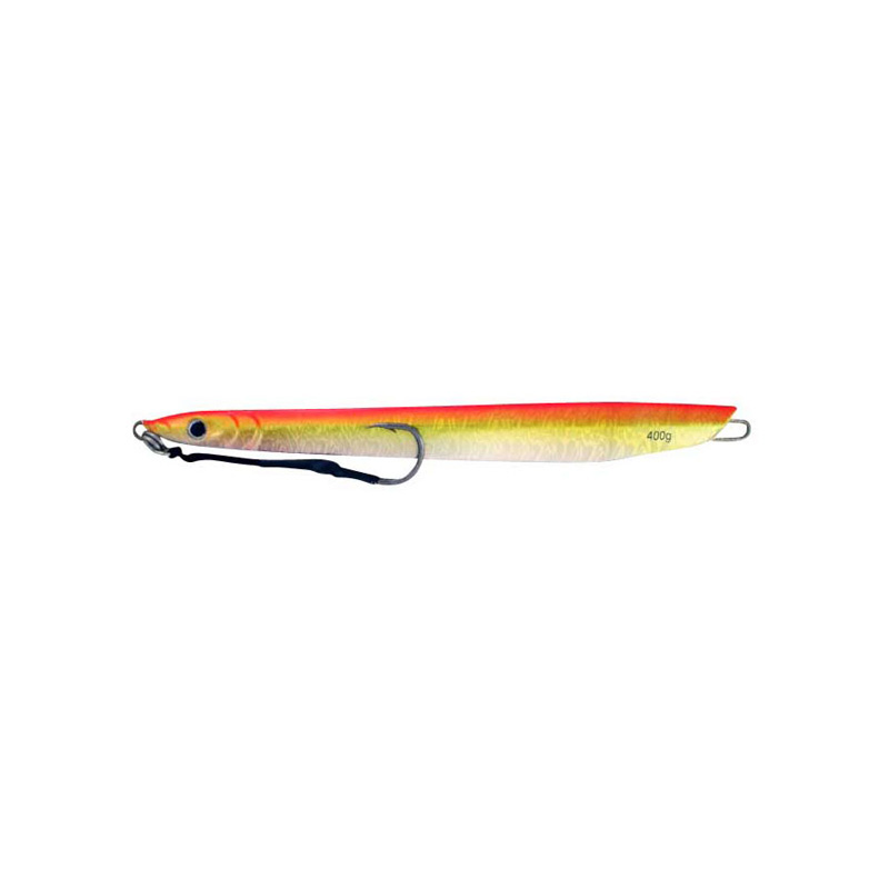 Vertical Jig Merak Orange Flash 14 ounce - Almost Alive Lures - Click Image to Close