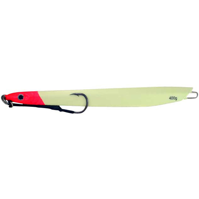 Vertical Jig Merak Red/Glow 14 ounce - Almost Alive Lures - Click Image to Close