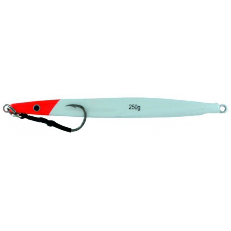 Vertical Jig Nash Red/White 8.5 ounce - Almost Alive Lures - Click Image to Close