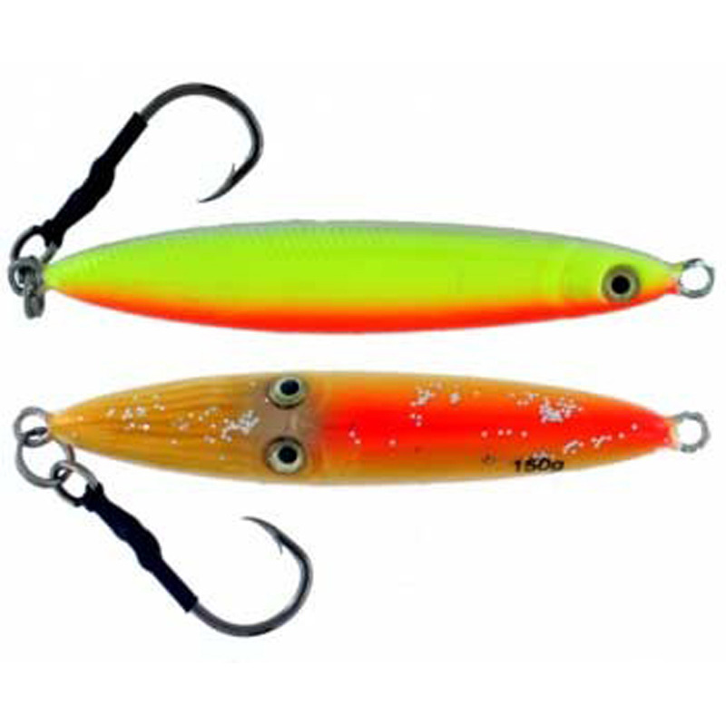 Vertical Jig Sinistra Orange/Bright Yellow 5.25 ounce - Almost A - Click Image to Close