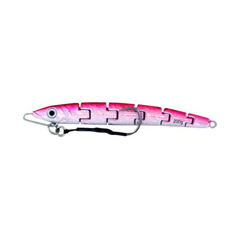 Vertical Jig Sadr Pink/Silver 7 ounce - Almost Alive Lures - Click Image to Close