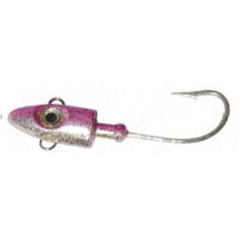 Jig Head Nihal Purple/Silver 3.5 ounce - Almost Alive Lures - Click Image to Close