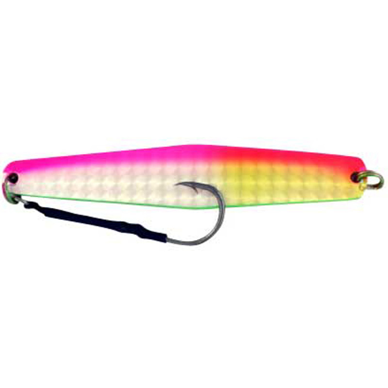 Vertical Jig Mirfak Pink/Orange/Flash 3 ounce - Almost Alive Lur - Click Image to Close
