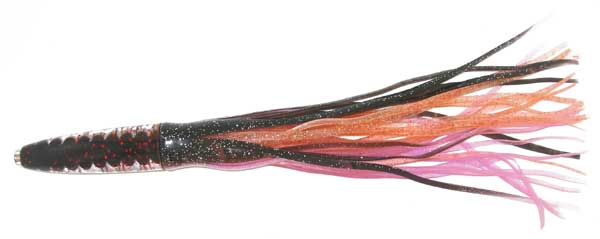Bullet Head Trolling Lure, Black/pink 12 Inch - Click Image to Close