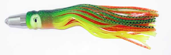 Jet Head Trolling Lure, Green/yellow/red 7 Inch - Click Image to Close