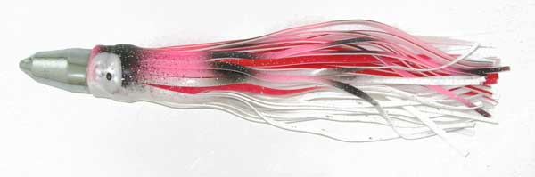 Jet Head Trolling Lure, Pink/black/white 10 Inch - Click Image to Close