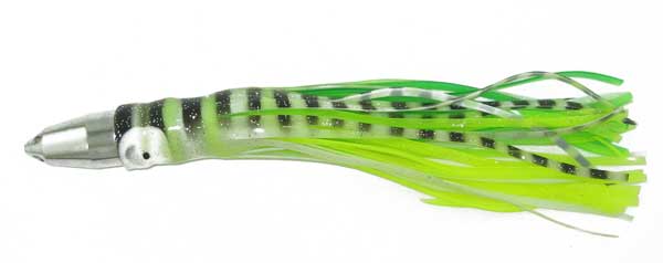 Jet Head Trolling Lure, Green/black Striped 10 Inch - Click Image to Close
