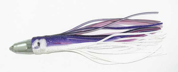 Jet Head Trolling Lure, Purple/white 10 Inch - Click Image to Close