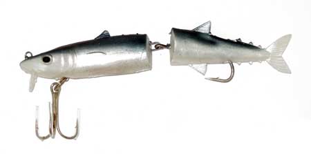 5.5" Mackerel Swim Bait Split Body Paddle Tail Jointed Lure