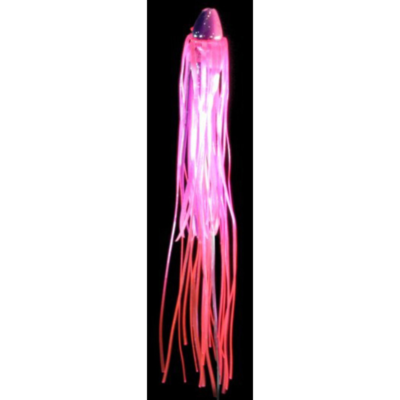 Witch Lure, 10g, Pink, Purple Skirt, Pink Mylar - Click Image to Close