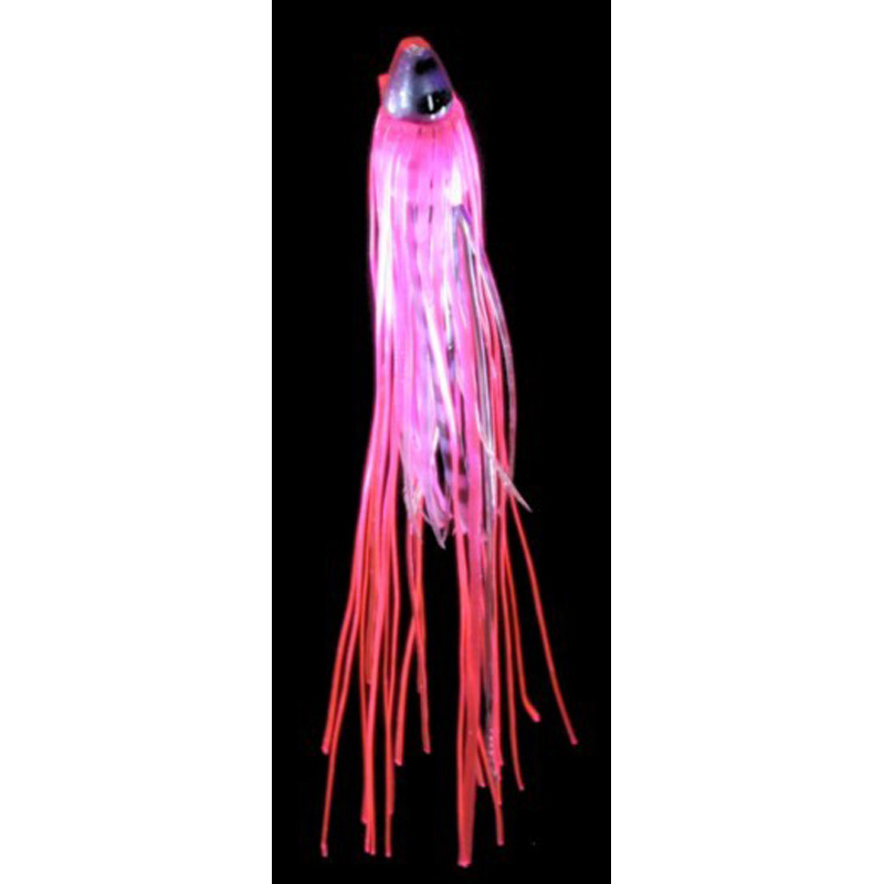 Witch Lure, 10g, Purple, Black Skirt, Pink Mylar - Click Image to Close