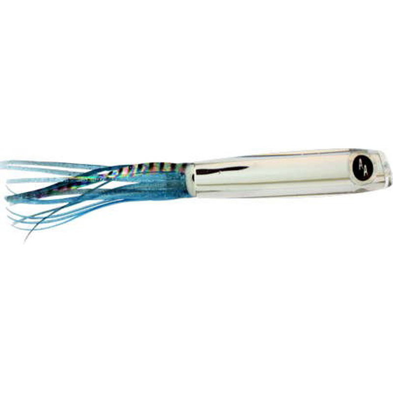 Soopah Lure Mirrored With Blue Silver Skirt, 7 Inch - Click Image to Close