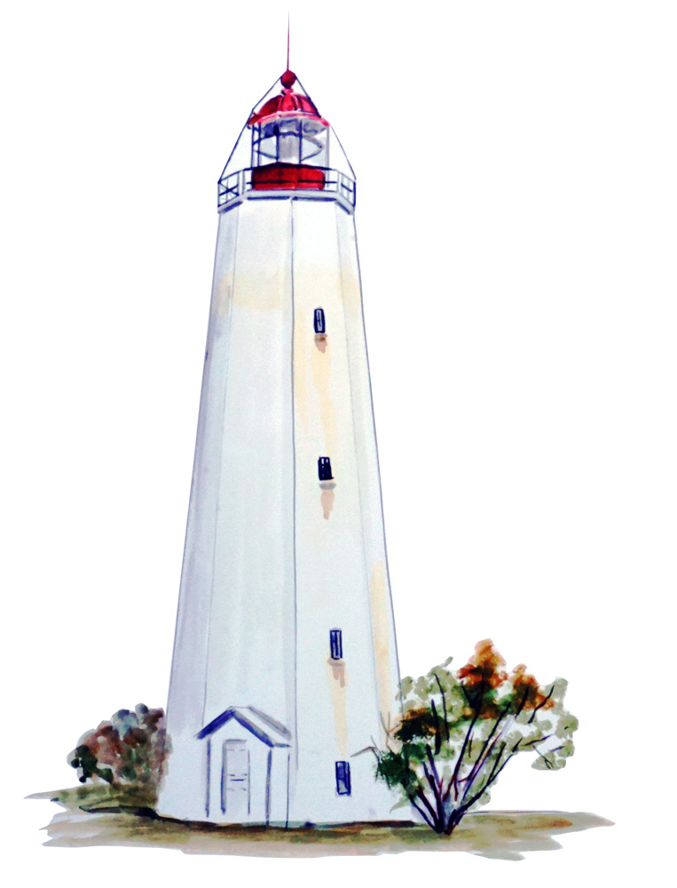 Sandy Hook Lighthouse Decal/Sticker - Click Image to Close