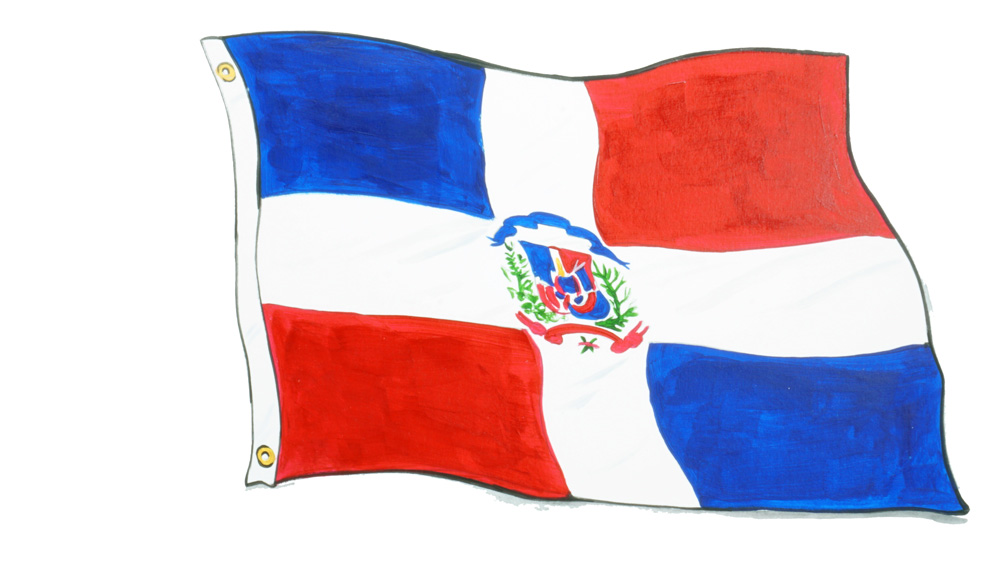Dominican Republic Flag Decal/Sticker - Click Image to Close
