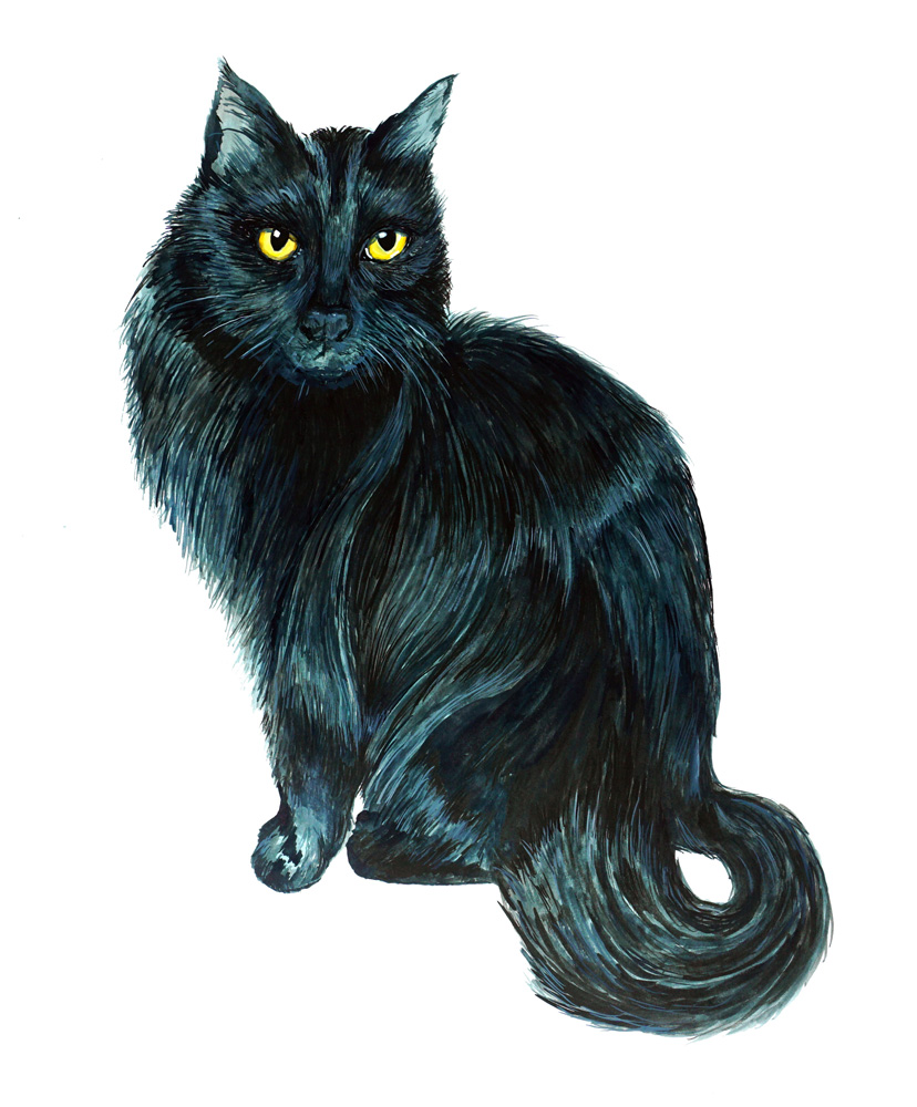 Black Cat Decal/Sticker - Click Image to Close