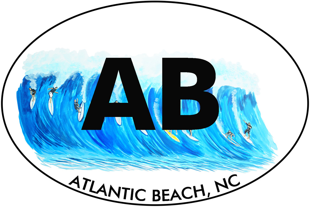 AB - Atlantic Beach Surfing Decal/Sticker - Click Image to Close