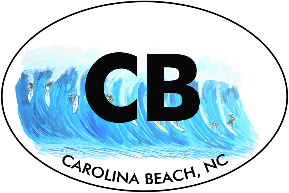 CB - Carolina Beach Surfing Decal/Sticker