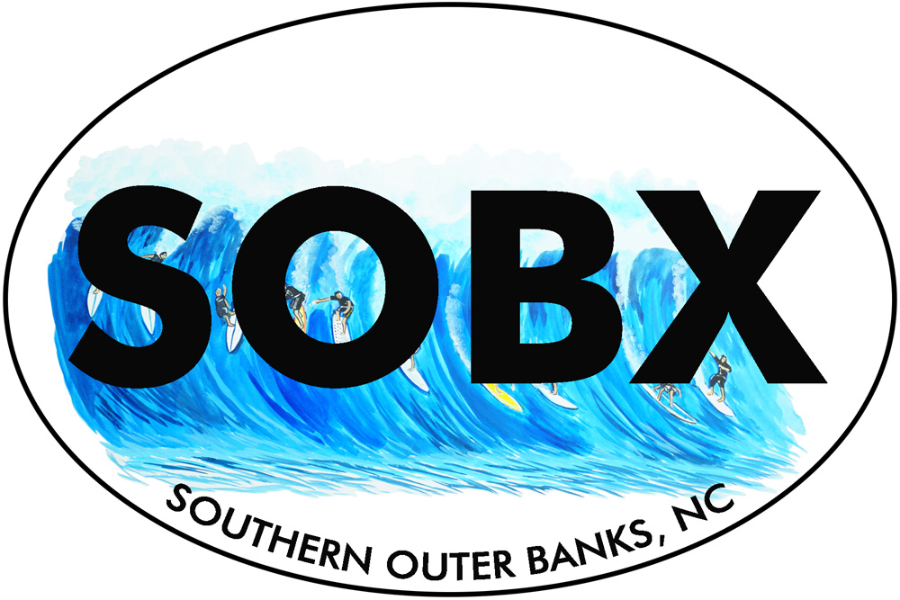 SOBX - Southern Outer Banks Surfing Decal/Sticker - Click Image to Close