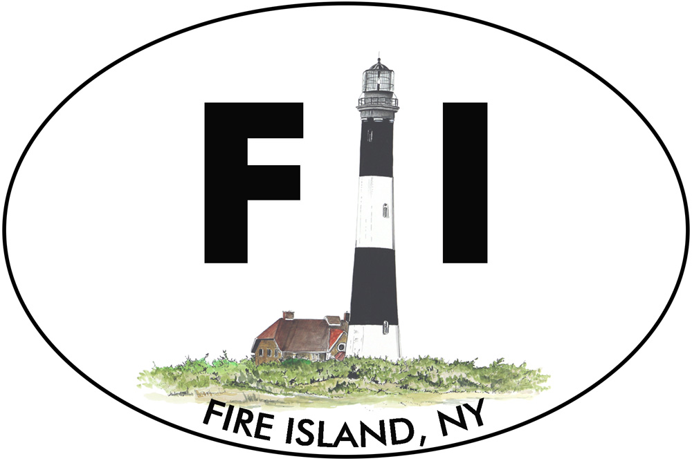 FI - Fire Island Lighthouse 2 Decal/Sticker
