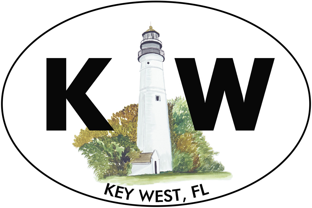 KW - Key West Lighthouse Decal/Sticker - Click Image to Close