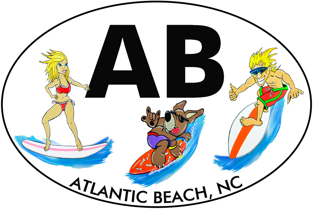 AB - Atlantic Beach Surf Buddies Decal/Sticker