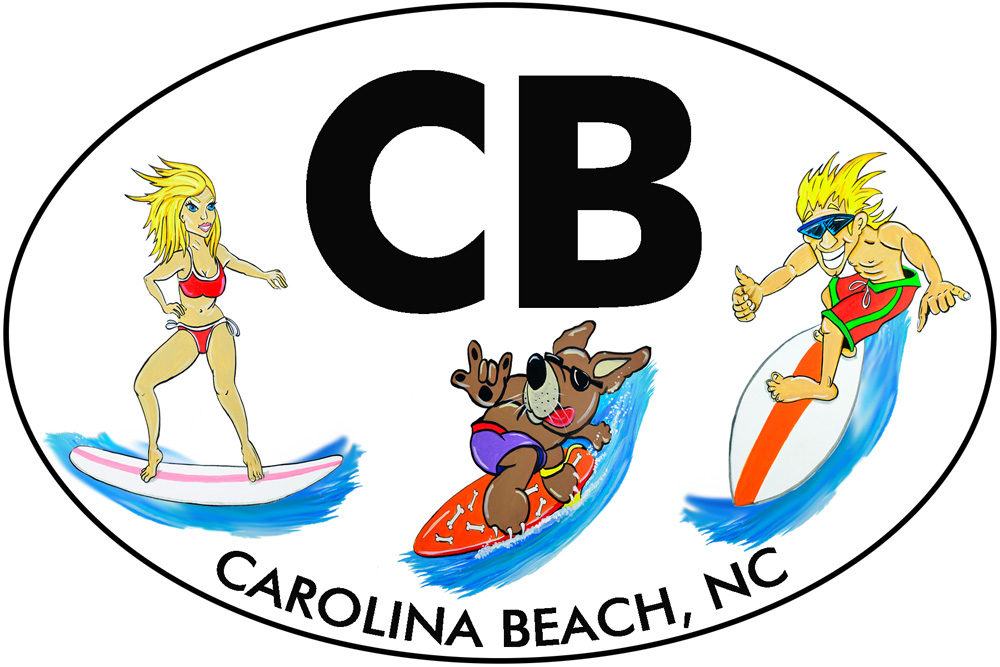 CB - Carolina Beach Surf Buddies Decal/Sticker - Click Image to Close