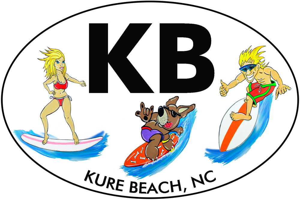 KB - Kure Beach Surf Buddies Decal/Sticker - Click Image to Close