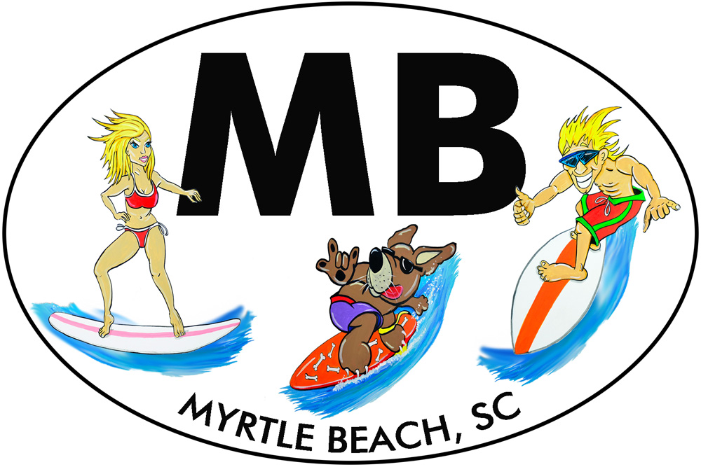 MB - Myrtle Beach Surf Buddies Decal/Sticker - Click Image to Close