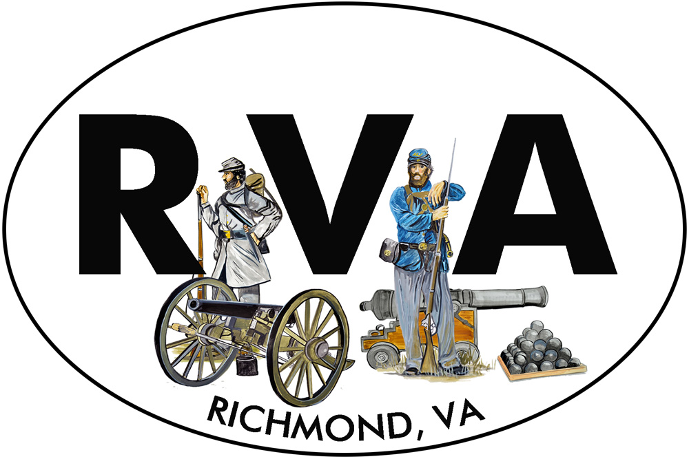 RVA - Richmond Civil War Scene Decal/Sticker - Click Image to Close