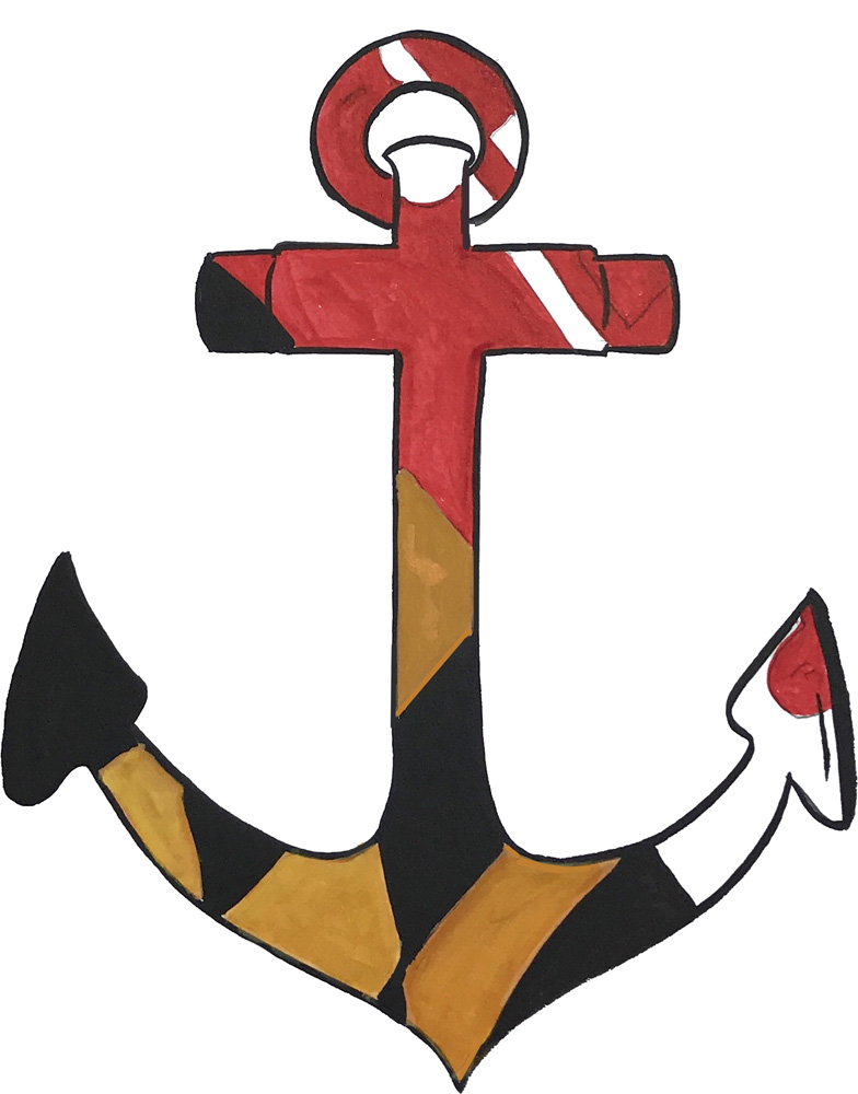Maryland Anchor Decal/Sticker