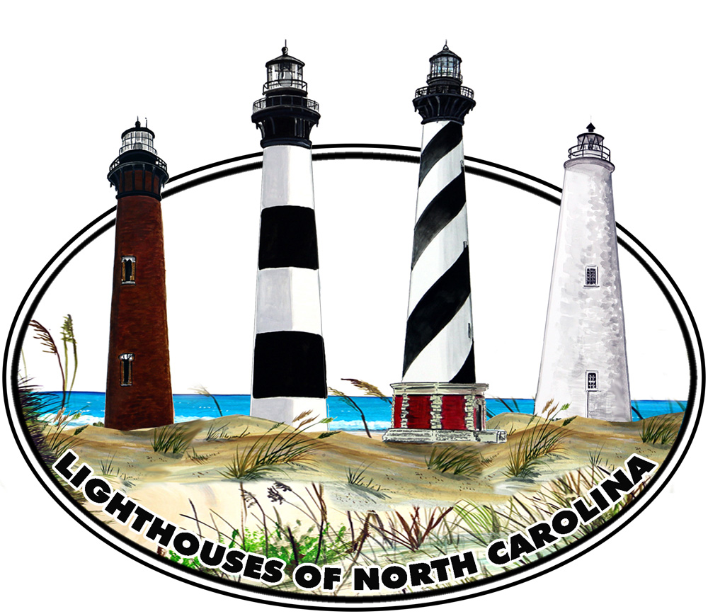 Lighthouses Of North Carolina 2 Decal/Sticker