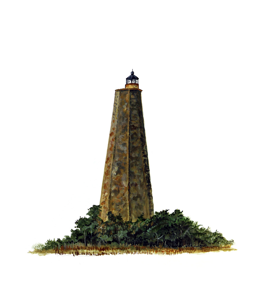 Bald Head Lighthouse Decal/Sticker - Click Image to Close