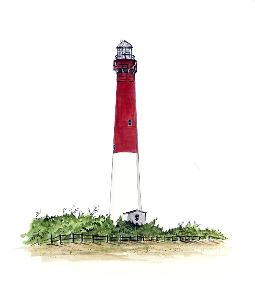 Barnegat Lighthouse Decal/Sticker - Click Image to Close